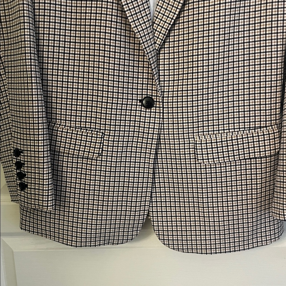 Vince Camuto Black and White Patterned Blazer - Picture 3 of 8